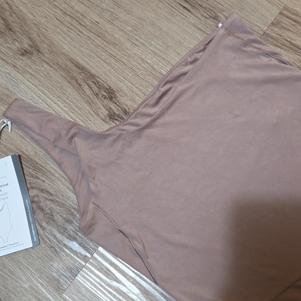 Lululemon Wundermost Ultra-Soft Nulu Asymmetrical Bodysuit *Twilight Rose Size L - Picture 7 of 16
